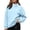 Light Blue, variant on Horkkom Mock Neck Sweatshirt Solid Color Casual Long Sleeve Tops Oversized Pullover Fall Sweatshirt S