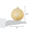 thumbnail image 5 of 4-Count Gold Beaded Shatterproof Christmas Ornaments, 4", by Holiday Time, 5 of 5