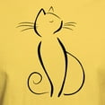 thumbnail image 3 of CafePress - Line Drawn Black Cat Men's Value T Shirt - Men's Classic Graphic T-Shirt, 3 of 4