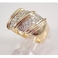 thumbnail image 3 of Forever Jewels 2Ct Round Cut Moissanite Men Cluster Wedding Band Ring 14K Yellow Gold Plated, 3 of 5