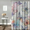 thumbnail image 2 of PRATYUS Purple Shower Curtain for Bathroom,Spring Watercolor Butterfly Shower Curtain Sets,Waterproof Fabric Cloth Shower Curtains Set with Hooks 36x72, 2 of 7
