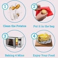 thumbnail image 4 of Bolsa de patatas para microondas, bolsa reutilizable para cocinar patatas en microondas exprés, cocina de patatas al horno, patatas perfectas, bolsa roja para hornear de 4 minutos, 4 of 5