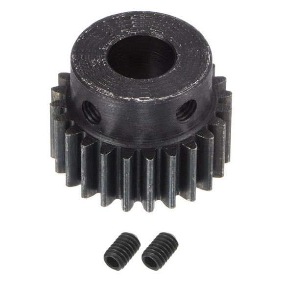 1Mod 24T Pinion Gear 8mm Bore Hardened Steel Motor Rack Spur Gear with Step for RC Car Truck Gear Drive
