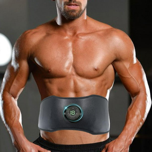 Estimulador ABS para adultos, tonificación abdominal muscular, entrenador de cinturón de 18 engranajes, moldeador de tóner ABS, esculpir los músculos Alimentado por USB Soledad Tónico muscular