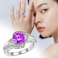 thumbnail image 2 of zttd fashion zircon full diamond ring jewelry birthday proposal gift bridal engagement party ring, 2 of 7