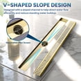 thumbnail image 3 of Wowow 24 Inch Shower Linear Drain, 304 Stainless Steel Shower Floor Drain with Grate Removable, Rectangular Floor Drain with Accessories, 3 of 7