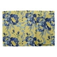 thumbnail image 2 of S4Sassy Yellow Leaves & Peony Floral Printed Dining Room Reversible Tablemats With Napkins set, 2 of 3