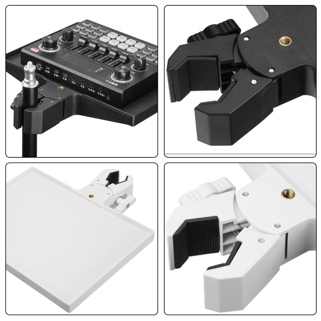 Professional Recording Equipment Mic Stand Tray For Microphones Stands Mixer Supports 2kg Load Durability ABS Construction