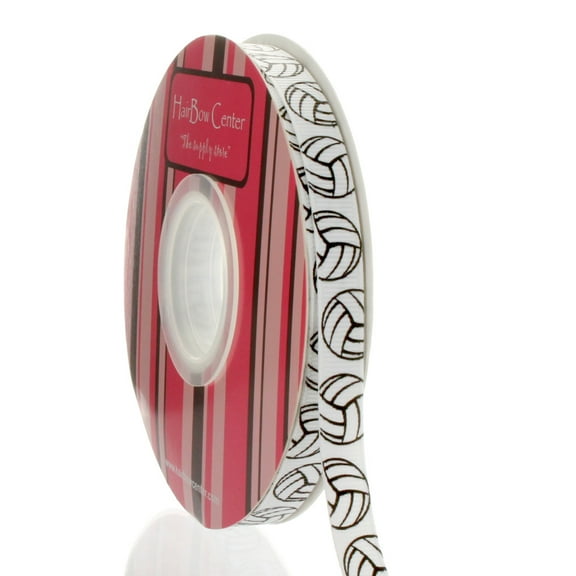 3/8" Volleyball Grosgrain Ribbon 100 Yard