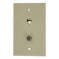thumbnail image 2 of Leviton 40259-I Ivory Combination Telephone Jack and F-Connector Wall Plate, 2 of 3