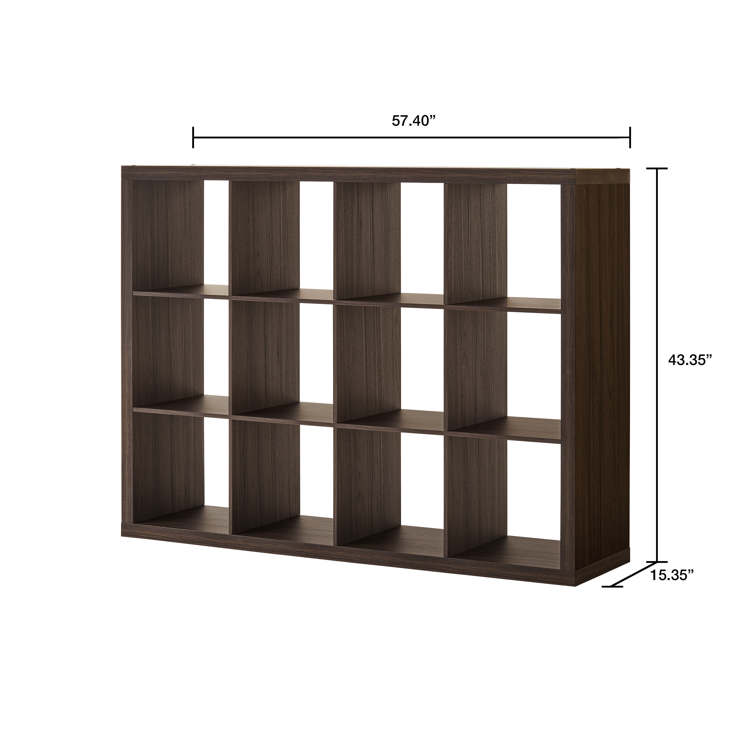 Better Homes & Gardens 12-Cube Storage Organizer, Tobacco Oak - Walmart.com