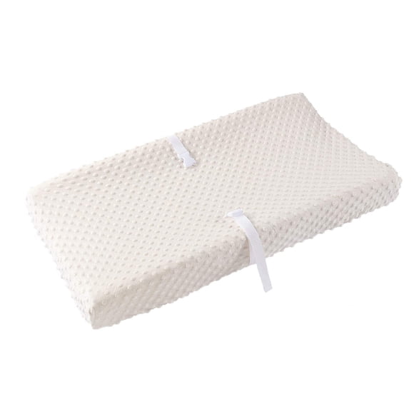 Funda para cambiador de bebé, súper suave, de felpa, con lunares, para cambiador de pañales, para bebés, niñas y niños, ultra cómoda, segura para bebés, con almohadilla de 32 pulgadas/34 x 16 pulgadas