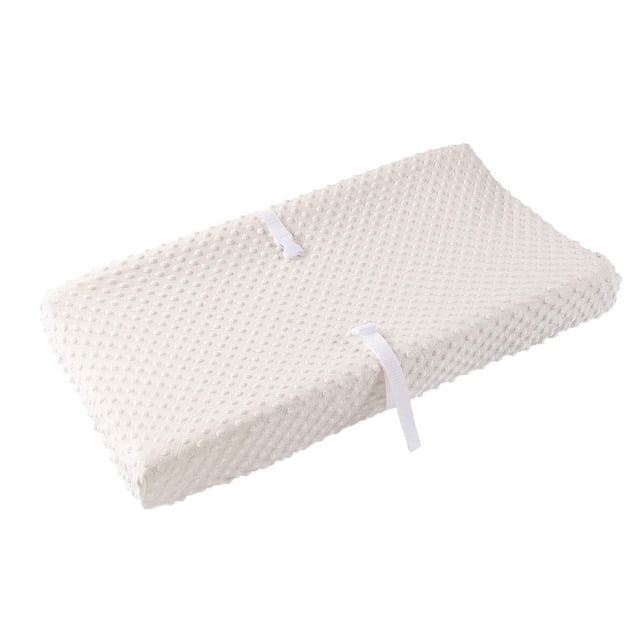 Funda para cambiador de bebé, súper suave, de felpa, con lunares, para cambiador de pañales, para bebés, niñas y niños, ultra cómoda, segura para bebés, con almohadilla de 32 pulgadas/34 x 16 pulgadas