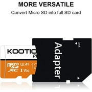 KOOTION 128GB Micro SD Card 2 Pack TF Card with Adapter High Speed MicroSD U3 Full HD 4K Memory Card for Phone Table Monitor Camera