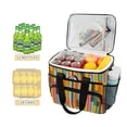 thumbnail image 2 of FORMRS Insulated Cooler Bag 24 Cans Capacity Soft Leakproof Lunch Box with Side Pockets, Retro Abstract Pattern, 2 of 7