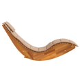 thumbnail image 4 of vidaXL Rocking Sun Lounger with Cushion Solid Wood Acacia, 4 of 5