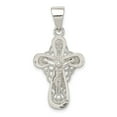 thumbnail image 1 of White Sterling Silver Charm Pendant Polished Small Crucifix, 1 of 2
