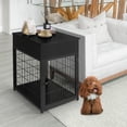 thumbnail image 6 of Wooden Heavy Duty Dog Crate Side Table Indoor Dog Kennel with Drawers Black, 6 of 6