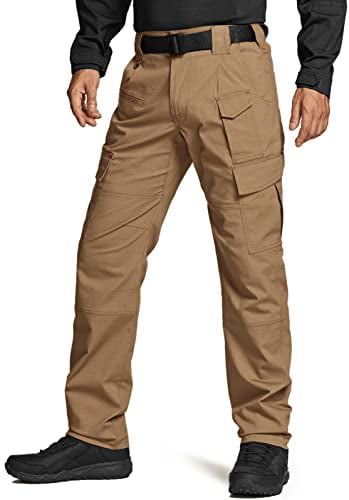 Lightweight EDC Hiking Work Pants Water Resistant Stretch Cargo Pants CQR Men's Flex Ripstop Tactical Pants 
