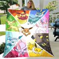thumbnail image 2 of Cartoon Pokemon Pikachu Flannel Blanket Children Adult Gift Bedding Bedspread Sofa Spring and Autumn Warm Blanket Home Decor, 2 of 5