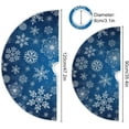 thumbnail image 3 of FMSHPON Winter Snowflake Blue Xmas Christmas Tree Skirt Stand Mat for Holiday Party Decoration Indoor Outdoor 48 inches, 3 of 6