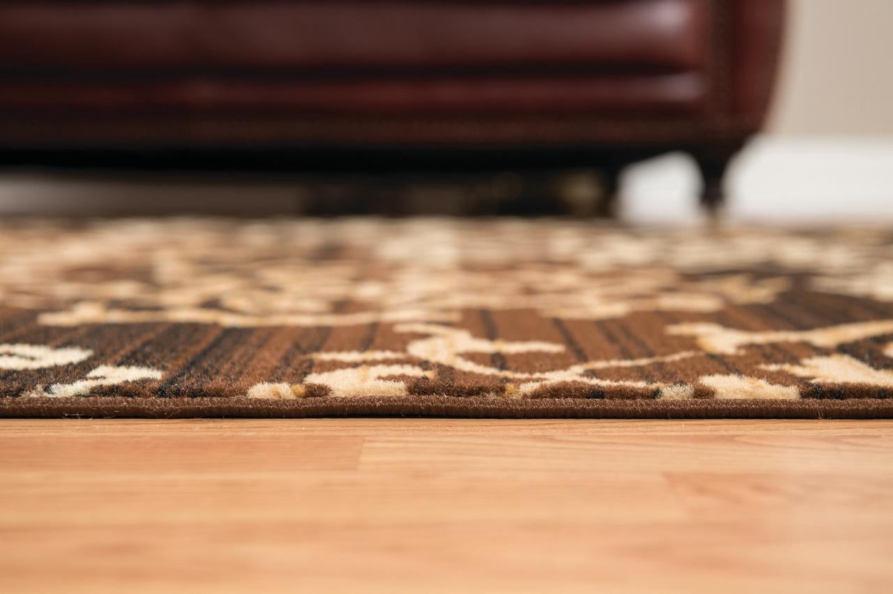 United Weavers Plaza Georgina Runner Rug, Medallion Pattern, Brown, 2'3 X 7'2"