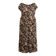 thumbnail image 3 of Terra & Sky Women's Plus Crinkle Off Shoulder Maxi Dress, Sizes 0X-5X, 3 of 4