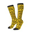 thumbnail image 2 of Womens Caution Tape Knee High Socks Comfy Thermal Boot Long Socks, 2 of 7