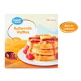 thumbnail image 3 of Great Value Buttermilk Waffles, 24 Count, No Soy or Tree Nuts, Contains Wheat, Egg, and Milk, 3 of 9