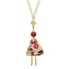 Le Amiche Gold-tone Rd Jade Muliti-colored Yellw Doll Charm Pendant With Chain; for Adults and Teens; for Women and Men