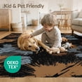 thumbnail image 4 of ODIKA 8'x10' Washable Area Rug Throw Tan Scatter Crisp Contemporary Grey Beige Bathroom Foyer for King Size Bedroom Under Bed, Master Suite, Non-Shedding, Easy Care, 4 of 7