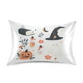 thumbnail image 7 of Yayeee Pillowcase Queen Size Set of 2 Satin Wrinkle Resistant Pillow Case, White Halloween Ghosts, 7 of 7