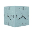 thumbnail image 4 of Reloj de pared de esquina de doble cara que no marcan el reloj de esquina cuadrada decorativa moderna y silenciosa para el dormitorio Café Shop Azul, 4 of 8