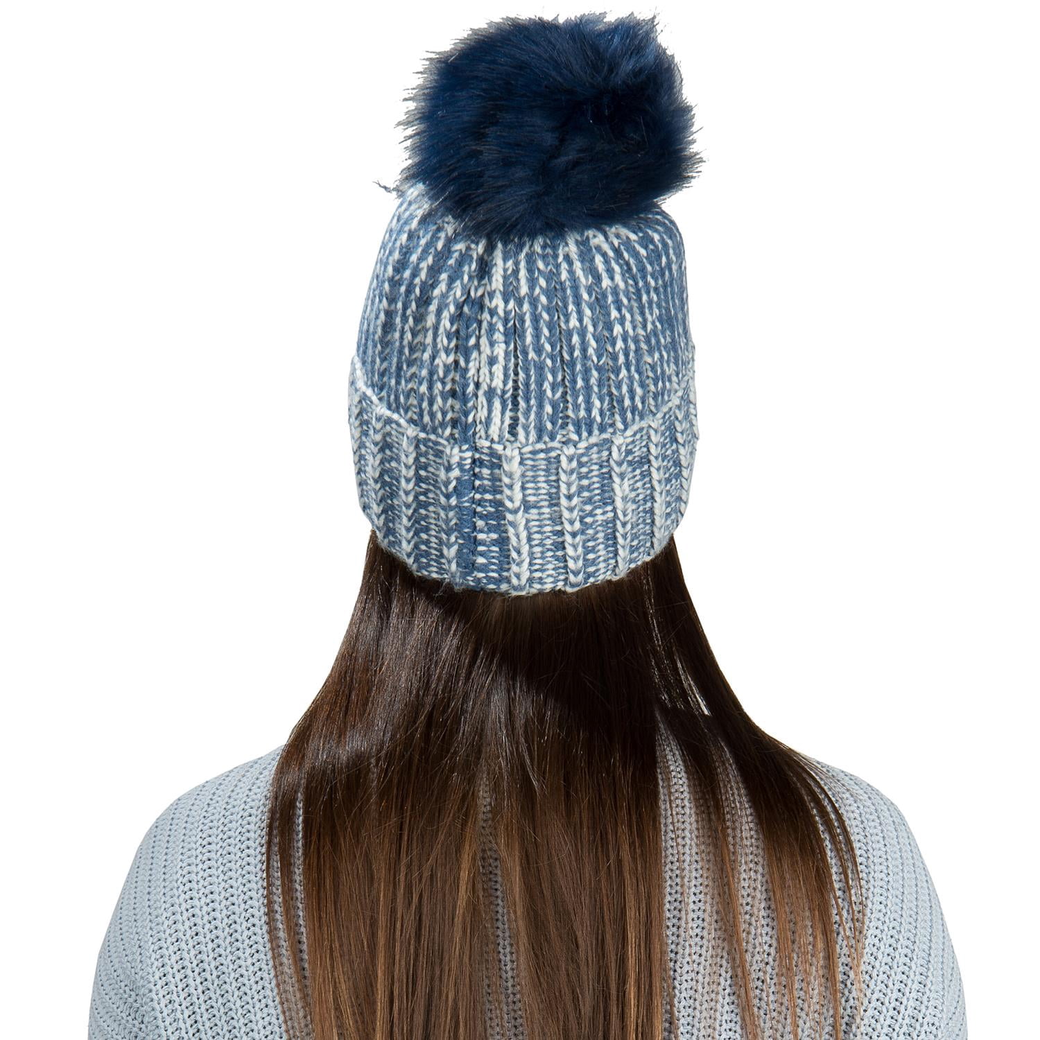 Women's Melinda Warm and Cozy Knitted Beanie and Soft Plush Infinity Scarf Bundle