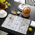thumbnail image 3 of Navy Blue Coastal Placemats Set of 6, Starfish Nautical Ocean Sea Wooden Placemats for Dining Table, Place Mats for Kitchen Tabletop, Waterproof Wipeable Dining Table Mats Set, 3 of 9