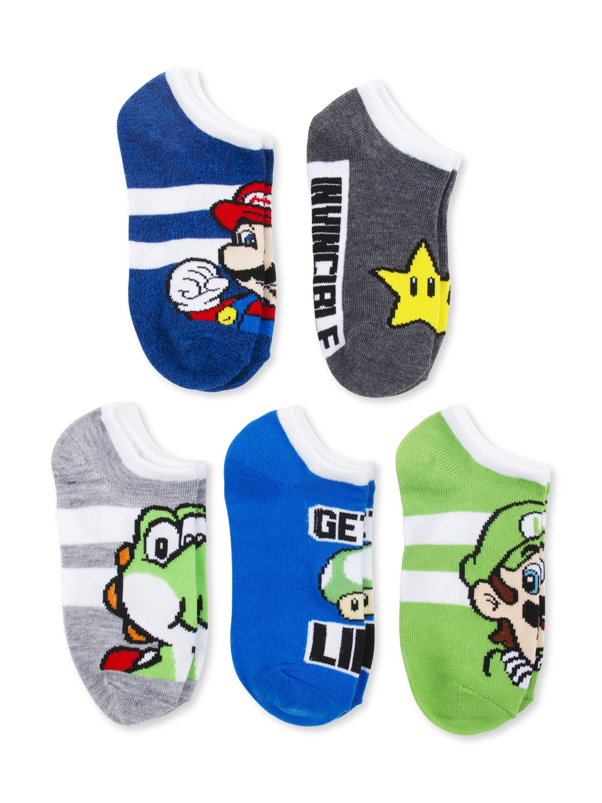 Sonic The Hedgehog Character Boys No Show Socks