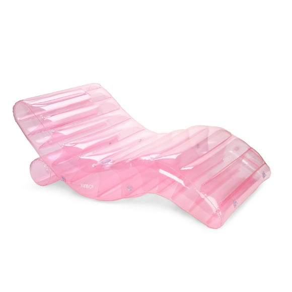 Tumbona hinchable FUNBOY Giant, transparente, rosa pálido