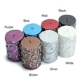 thumbnail image 2 of Jeco CPZ-068 3 x 4 in. Scroll Pillar Candle, Silver, 2 of 5