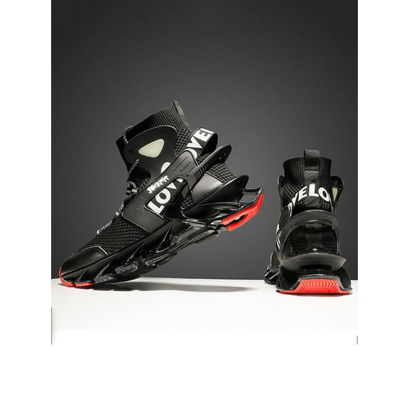Mens High Top Sneakers Blade Non Slip Running Shoes Tennis Sneakers Athletic Casual Walking Shoes Black