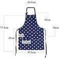thumbnail image 2 of CHAO Delantal Delantal de Cocina (Azul Marino), Delantal de Cocina para Mujer Delantal para Cocinar, Delantal de Lino de algodón Ajustable para Cocina Familiar Restaurante Barbacoa, 2 of 5