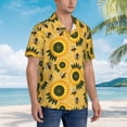 thumbnail image 2 of Lsque Bees and Sunflowers pattern Hawaiian Shirt for Men, Unisex Summer Beach Casual Short Sleeve Button Down Shirts-3X-Large, 2 of 9