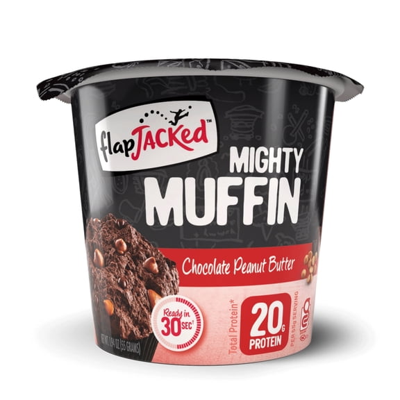 FlapJacked Mighty Muffin, Chocolate Peanut Butter- Gluten Free -12ct