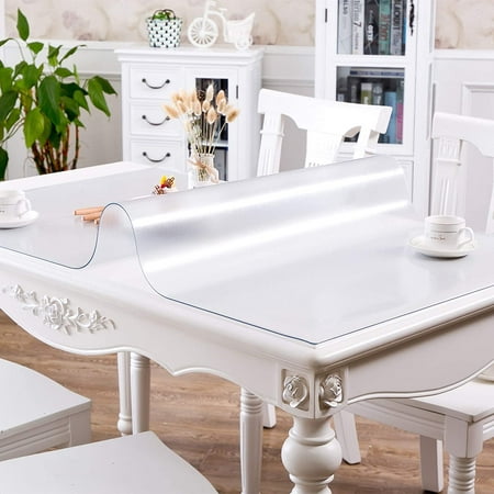 Thick Frosted Table Cover Protector, Dining Room Table Protective Pad