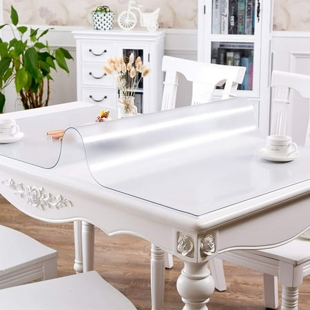 1 5mm Thick Frosted Table Cover Protector 66 X 46 Inch Odorless Plastic Pad Heavy Duty For Dining Room Canada Thick Frosted Table Cover Protector, Dining Room Table Protective Pad