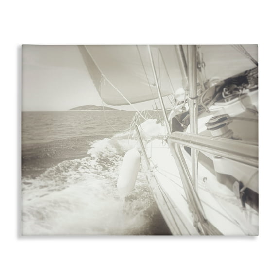 Stupell Industries Splashing Boat Bow Transportation Photography Wrapped Canvas Art Print Wall Art, 20 x 16