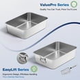 thumbnail image 3 of Lazynoon Stainless Steel Litter Box, Metal Cat Litter Box for Multiple Cats, Kitty, Odor Control, Non-Stick, 17" x 13" x 6", 3 of 7