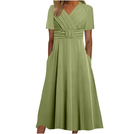 

Women s Dress Short Sleeve Mid-Calf Dress Women s Strapless Column Sweater Dress Summer Dresses for Women Sundress Casual Loose Pockets Tank Dress Juniors Ruched Mesh Tube Dress Plus Size