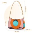 thumbnail image 3 of FORMRS Womens Shoulder Bag with Chain Strap Clutch Purse Cute Tote Handbag, Orange Circle, 3 of 7