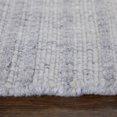 thumbnail image 6 of Feizy Highview Modern Stripes, Gray/Ivory, 1'6" x 1'6" Swatch Easy Care Handmade Stain Resistant Casual Solid Floor Rug for Living room Bedroom, 6 of 8