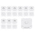 thumbnail image 1 of 10 juegos de cierres magnéticos de 14 mm para ropa y bolsos, blanco, 1 of 5